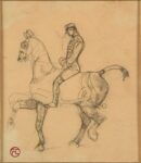 Henri de Toulouse-Lautrec, Cavalier, 1880. Pencil Drawing, 15,9x14,8 cm. Ph. © Herakleidon Museum, Athens Greece