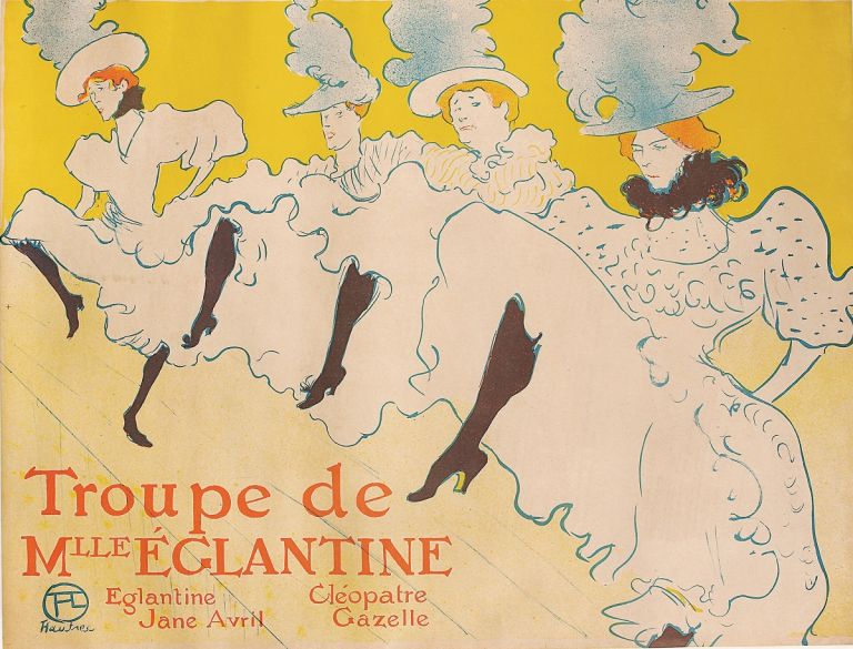 Henri de Toulouse-Lautrec, La Troupe de Mademoiselle Églantine, 1896, Color Lithography, 61,7x80,4 cm. Ph. © Herakleidon Museum, Athens Greece