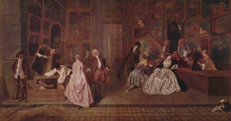 Jean-Antoine Watteau, L'insegna di Gersaint, 1720-21. Staatliche Museen, Berlino