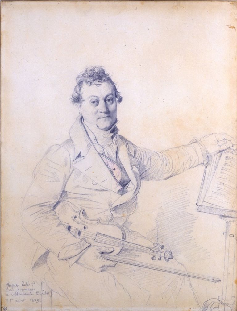 Jean Auguste Dominique Ingres, Ritratto di Pierre Baillot, 36,1 x 28 cm. Parigi, collezione Prat