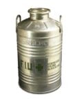 Joseph Beuys, Olkanne F.I.U., 1980, contenitore metallico per olio + scritte, h 53 cm - Ø 30.5 cm, collezione Palli