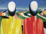 Kazimir Malevich, Contadini, c. 1930. Olio su tela, 53 x 70 cm. Museo di Stato Russo, San Pietroburgo. Foto (c) 2016, Museo di Stato Russo, San Pietroburgo. Courtesy Royal Academy of Arts, Londra