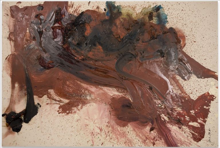 Kazuo Shiraga Chiyusei Seibokukan 1961 oil on canvas 130 x 195 cm 1 Axel Vervoordt in corsa. Nuova galleria ad Anversa e un’altra mostra gioiello a Palazzo Fortuny