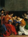 Lorenzo Lotto, Matrimonio mistico di Santa Caterina di Alessandria, 1523, Olio su tela, Bergamo, Accademia di Carrara