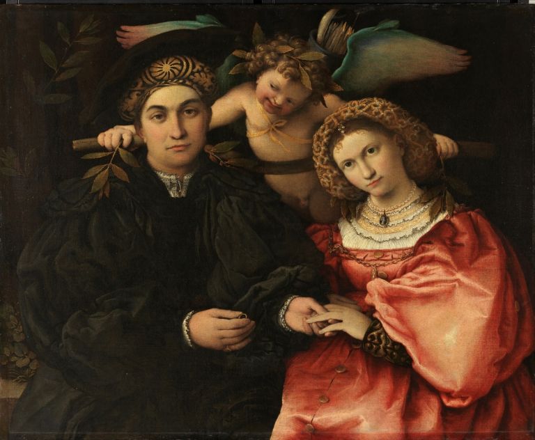 Lorenzo Lotto, Ritratto di Marsilio Cassotti e Faustina Assonica, 1523, Olio su Tela, Madrid Museo del Prado