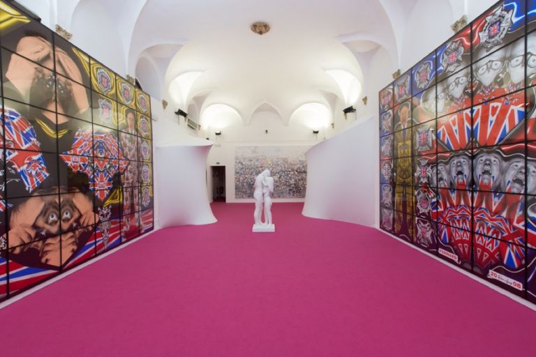 Love. Gilbert & George e Marc Quinn. Installation view at Chiostro del Bramante, Roma 2017. Photo Giovanni De Angelis