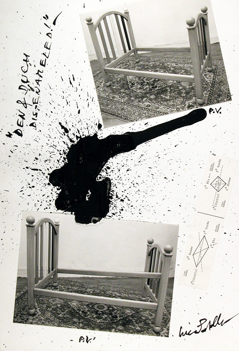 Luca Patella, Dem&Duch Dis-Enameled!, 1986, collage, 377 x 260 mm, Collezione Galleria Civica di Modena.