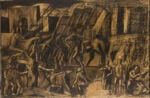 Mario Sironi, L‘Italia fra le Arti e le Scienze (noto come Mussolini a cavallo), 1935. Studio preparatorio per l‘affresco dell‘Aula Magna della Sapienza di Roma. Mart, Collezione Allaria