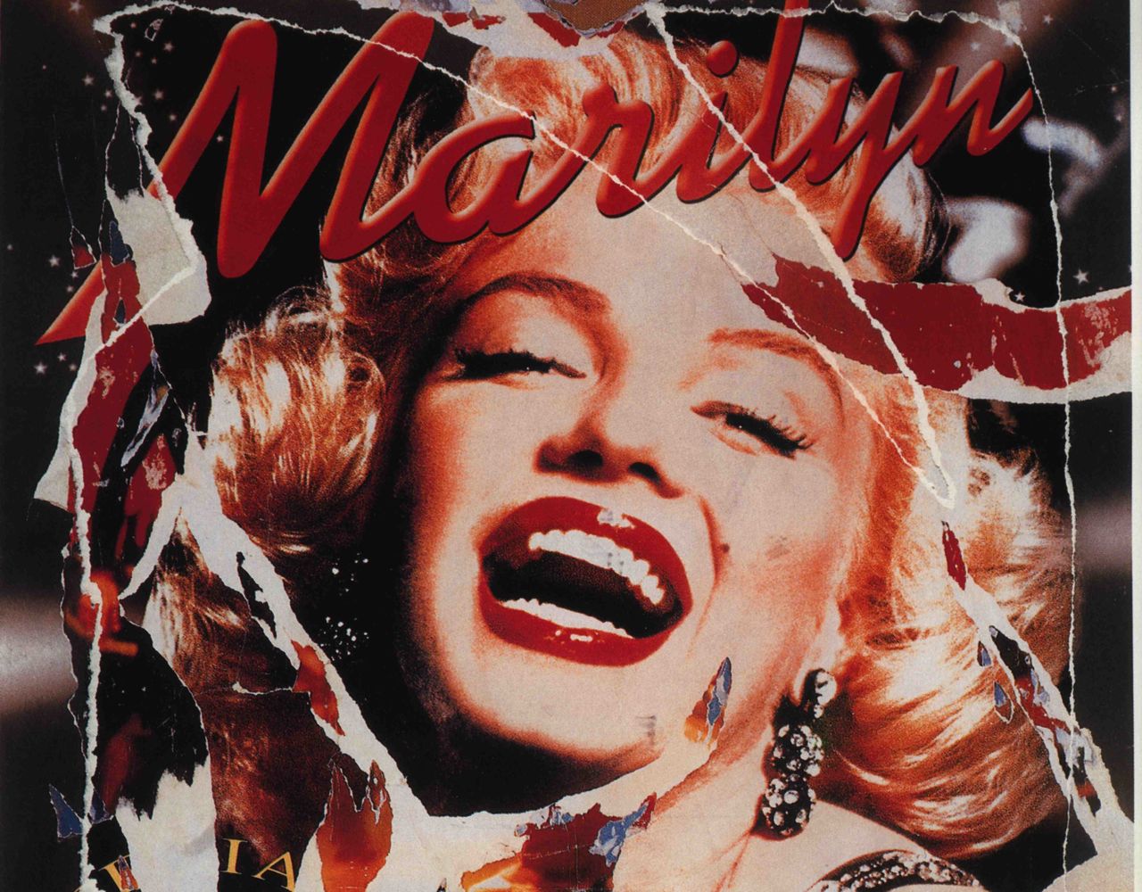 Un decollage di Mimmo Rotella dedicato a Marilyn Monroe