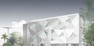 Un rendering della facciata dell'ICA Miami