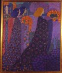 Vittorio Zecchin, Corteo delle principesse, 1914, olio e oro su tela. Fondazione Musei Civici di Venezia, Ca' Pesaro-Galleria Internazionale d’Arte Moderna