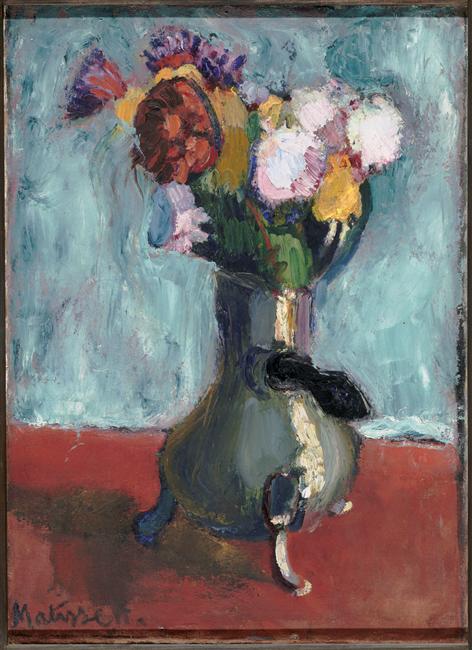 Bouquet of flowers in chocolate pot, 1902. Matisse