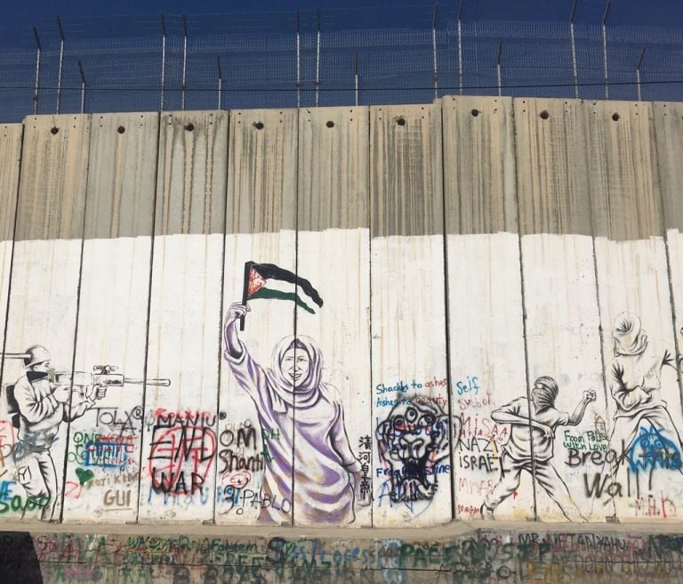 Confine israelo-palestinese. Murale di Banksy. Photo Valentina Rota