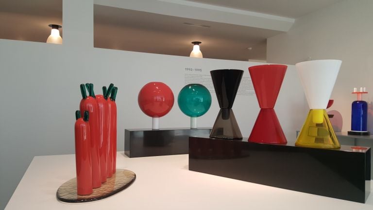 Ettore Sottsass il vetro, exhibition view at Le Stanze del Vetro, Venezia 2017