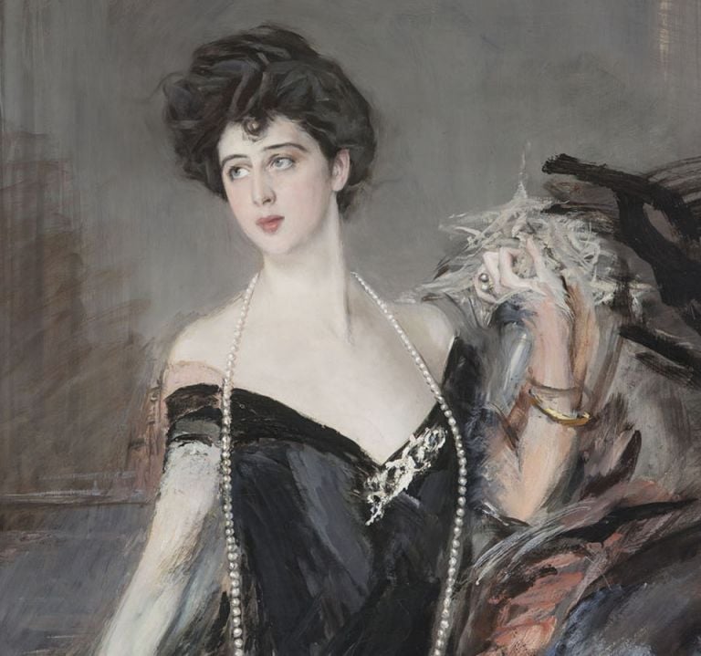 Giovanni Boldini, ritratto di Donna Franca Florio, dettaglio