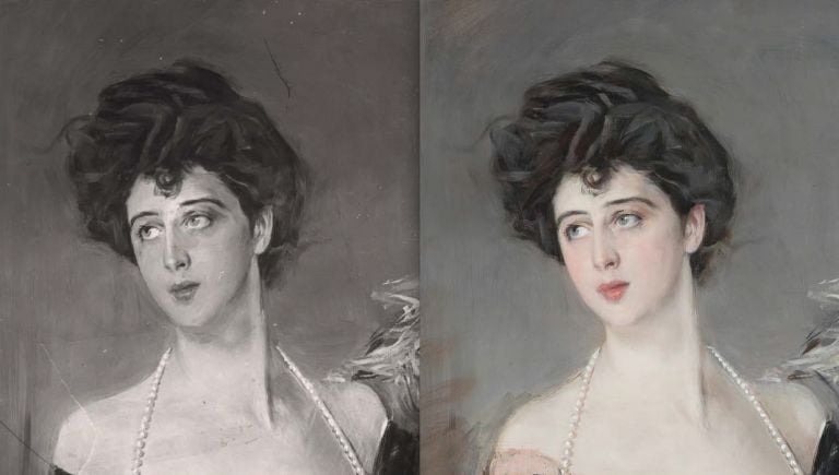 Giovanni Boldini, Donna Franca Florio, raffronto tra le version del 1901 del 1924