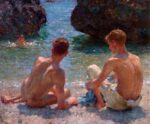 Henry Scott Tuke, The Critics, 1927. Olio su tavola, 41,2 x 51,4 cm. Warwick District Council, Leamington Spa, UK. Courtesy Tate