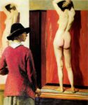 Laura Knight, Self-Portrait and Nude, 1913. Olio su tela, 152,4 x 127,6 cm. National Portrait Gallery, Londra. Courtesy Tate