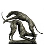 Libero Andreotti, Coppia di levrieri, 1914-27, bronzo. Firenze, collezione privata