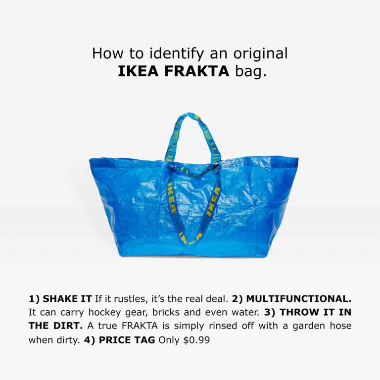 Lironica risposta di Ikea alla trovata di Balenciaga Una shopper bag da 2.000 dollari. La lancia Balenciaga copiando Ikea. Ed è subito must-have