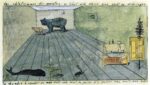 Max Ernst, La chambre à coucher de Max Ernst cela vaut la peine d’y passer une nuit, 1920. Courtesy Collection Werner Schindler, Zurigo