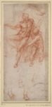 Michelangelo Buonarroti, Il miracolo di Lazaro (studio), c. 1516. Sanguigna su carta, 25 x 11,8 cm. © The Trustees of the British Museum. Courtesy National Gallery