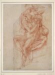 Michelangelo Buonarroti, Il miracolo di Lazaro (studio), c. 1516. Sanguigna su carta. © The Trustees of the British Museum. Courtesy National Gallery