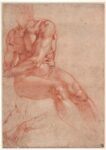 Michelangelo Buonarroti, Studio di nudo (recto), circa 1510-11, 27,2 x 19,2 cm, Albertina, Vienna. © Albertina, Vienna. Courtesy National Gallery