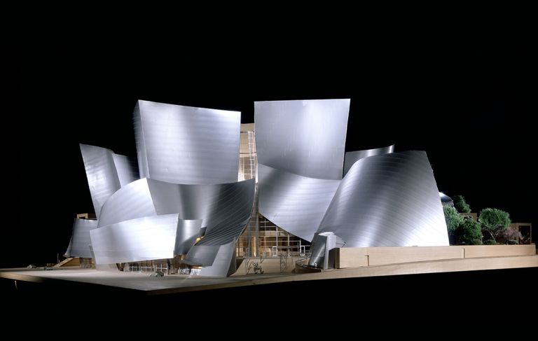 Model of Walt Disney Concert Hall, Los Angeles, California, Frank Gehry, 2003. Frank Gehry Papers. The Getty Research Institute. © Frank O. Gehry