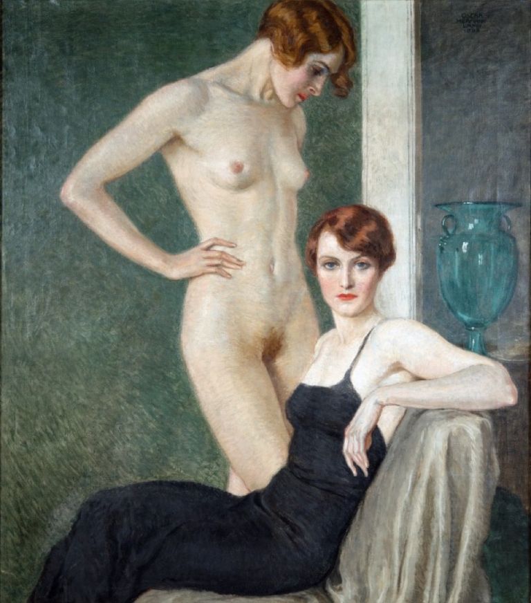 Oscar Hermann Lamb, La coppa verde, 1933, olio su tela. Collezione privata
