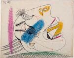 Pablo Picasso, Estudio para una cabezallorando (I). Dibujo preparatorio para Guernica, 1937. Museo Nacional Centro de Arte Reina Sofía, Madrid 2017. (c) Sucesión Pablo Picasso, VEGAP, 2017