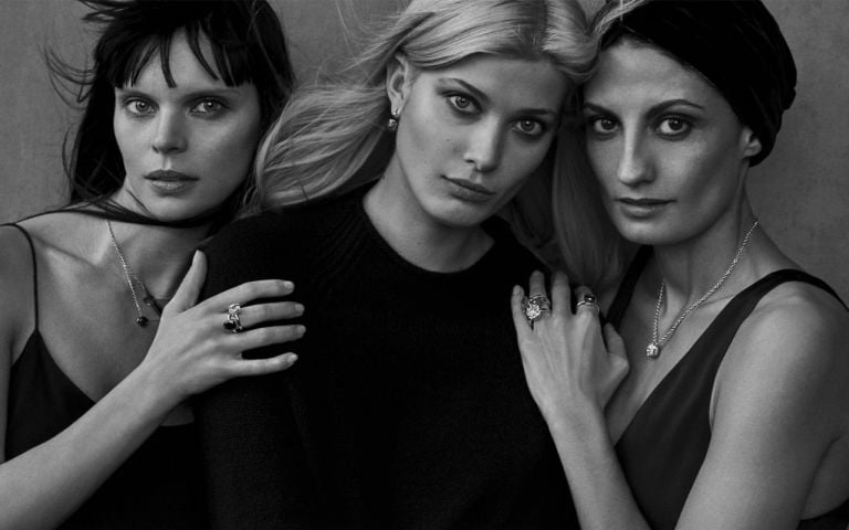 Pihla Hintikka, Larissa Hofmann, Helen Nonini for Pomellato, by Peter Lindbergh