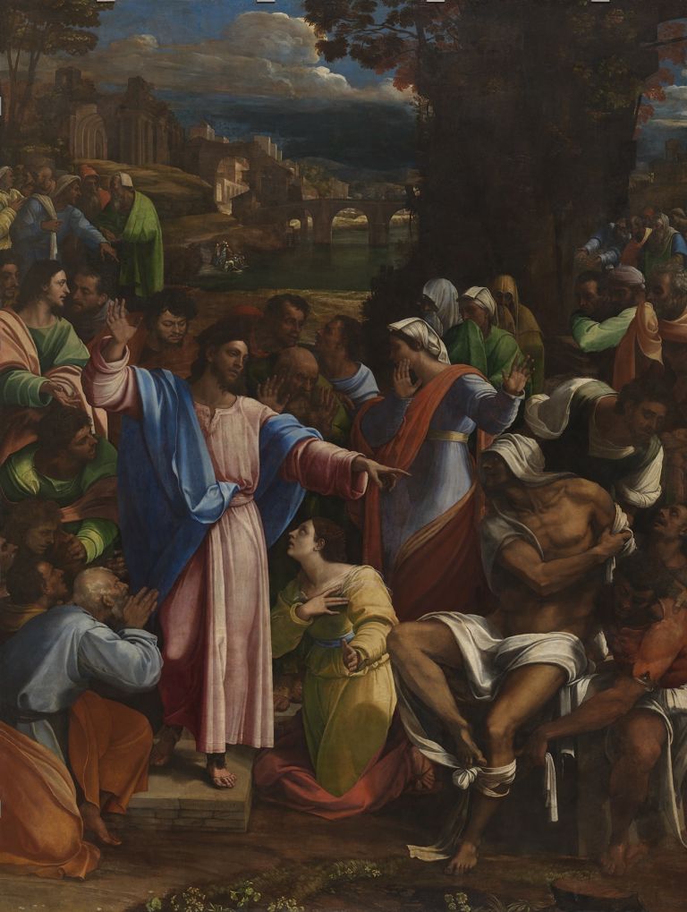 Sebastiano del Piombo, Lamento sul Cristo morto, c. 1512-16. Olio su tela, 259 x 219 cm. Viterbo, Museo Civico © Comune di Viterbo. Courtesy National Gallery