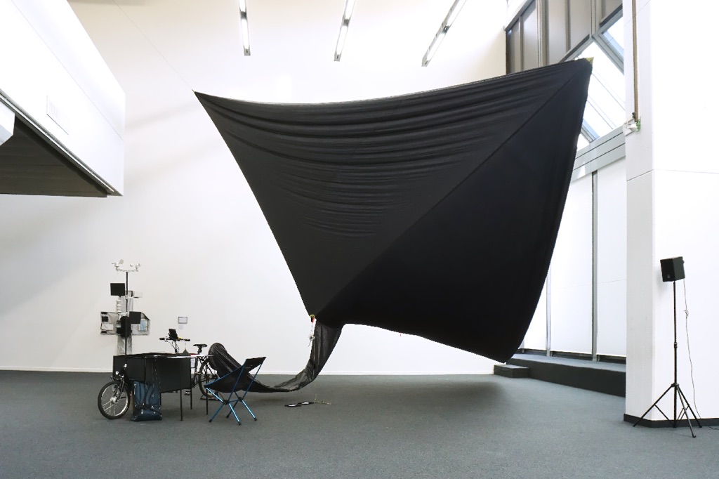 Tomás Saraceno. Aerosolar Journeys. Exhibition view at Wilhelm-Hack-Museum, Ludwigshafen 2017. Photo Erika Pisa