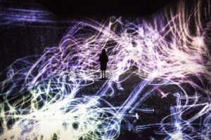 Corvi digitali che si inseguono: l’installazione generativa di teamLab a Singapore