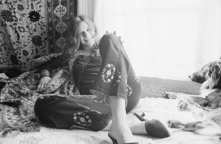 Baron Wolman, Janis Joplin, American singer and songwriter Janis Joplin (1943-1970) at her home in Haight-Ashbury, San Francisco, novembre 1967