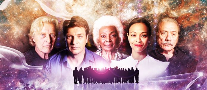 The Real History of Science Fiction Picture Shows: From Left: Edward James olmos, Rutger Hauer, Zoe Saldana, Nichelle Nichols, Nathan Fillion