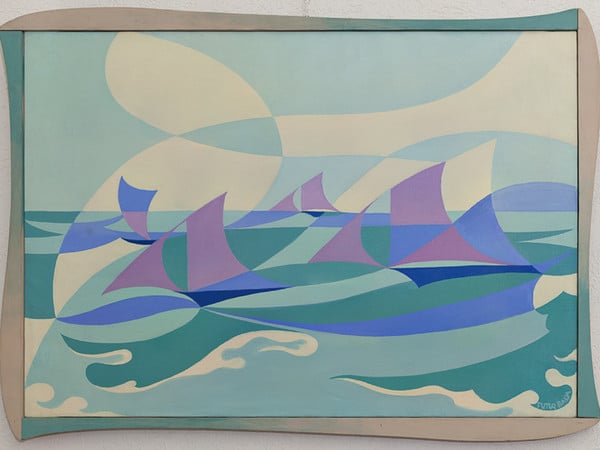Giacomo Balla, Linee-Forza di mare, 1919, olio su tela, 70x100 cm
