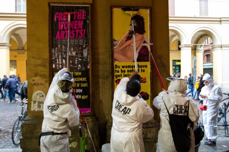 Guerrilla Girls, Cheap Street Poster Art Festival 2017, Bologna, photo by Stefano Scheda