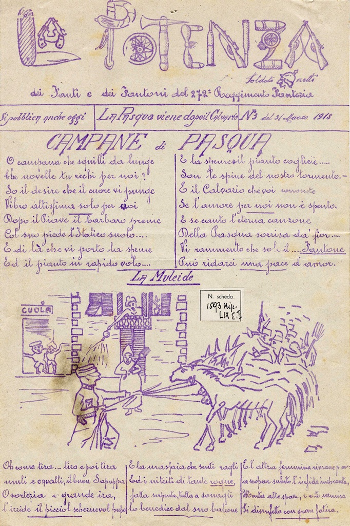 La Potenza, foglio di trincea, n. 3, 31 marzo 1918