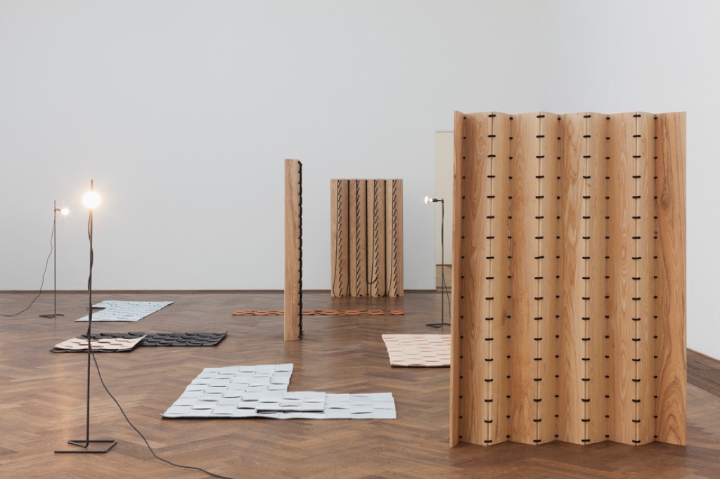 Leonor Antunes. The last days in chimalistac. Exhibition view at Kunsthalle Basel, 2013