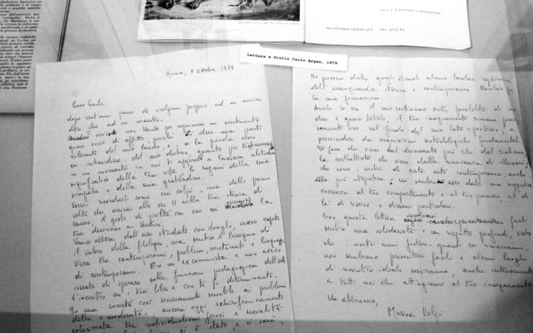 Lettera di Marisa Volpi a Giulio Carlo Argan, 1979. Photo Carlotta Barillà