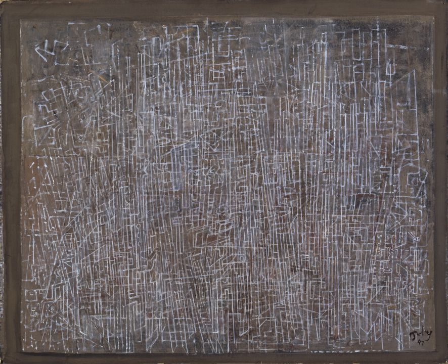 Mark Tobey, Lines of the City, 1945. Addison Gallery of American Art, Phillips Academy, Andover (MA). © 2017 Mark Tobey _ Seattle Art Museum, Artists Rights Society (ARS), New York