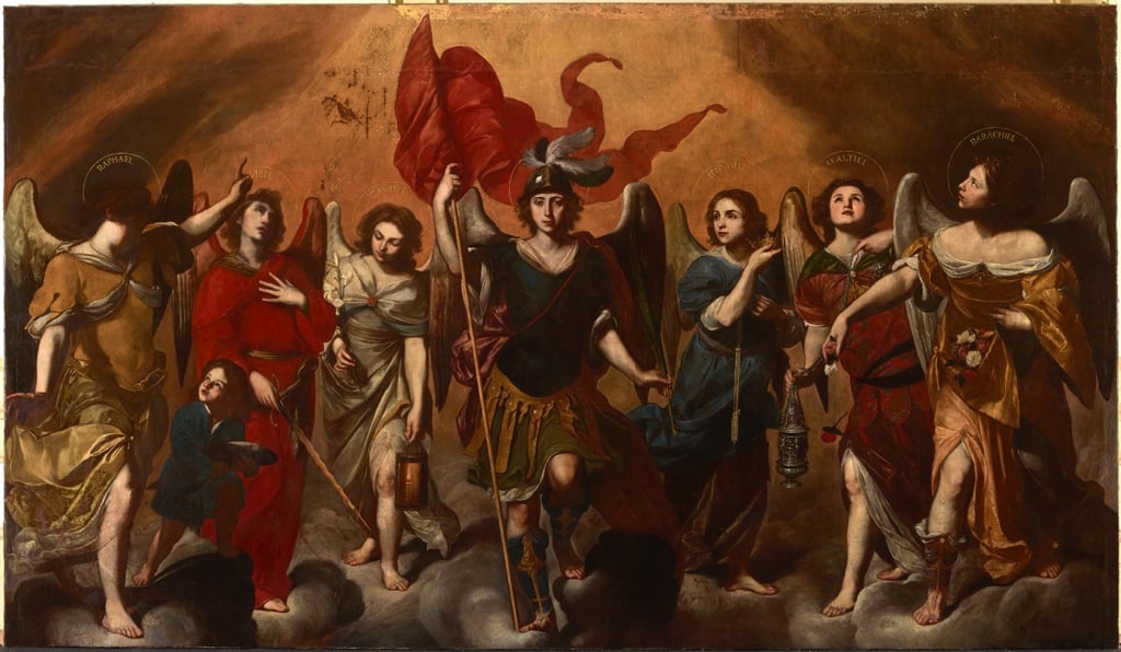 Massimo Stanzione, I Sette Arcangeli, 1620-30, Monasterio De Las Descalzas Reales, Madrid, courtesy Patrimonio Nacional