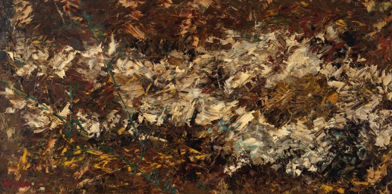 Salvatore Nocera, Degel de la Campagne veronese, olio su tela, 140x70 cm, 1967