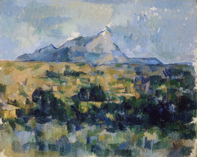 Paul Cézanne, La Montagne Sainte-Victoire vue des Lauves, 1902-06, olio su tela, cm 65 x 81, Collezione privata
