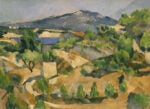 Paul Cézanne, Montagnes en Provence (Le Barrage de François Zola), 1879 ca., olio su carta applicato su tela, cm 53.5 x 72.4, National Museum of Wales, Cardiff