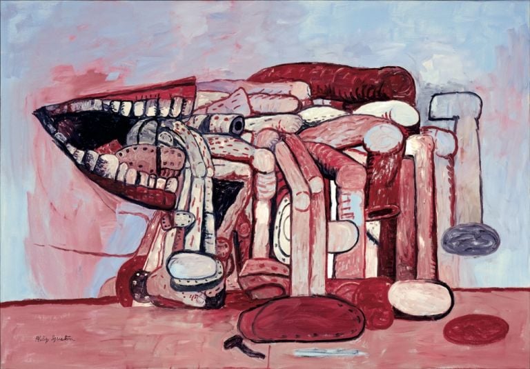 Philip Guston, The Palette, 1975. Olio su tavola, 132 × 202 cm. Collezione privata. © 2016 The Estate of Philip Guston / Hauser & Wirth
