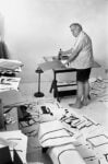 Philip Guston lavora ai “disegni puri”. Photo Renate Ponsold