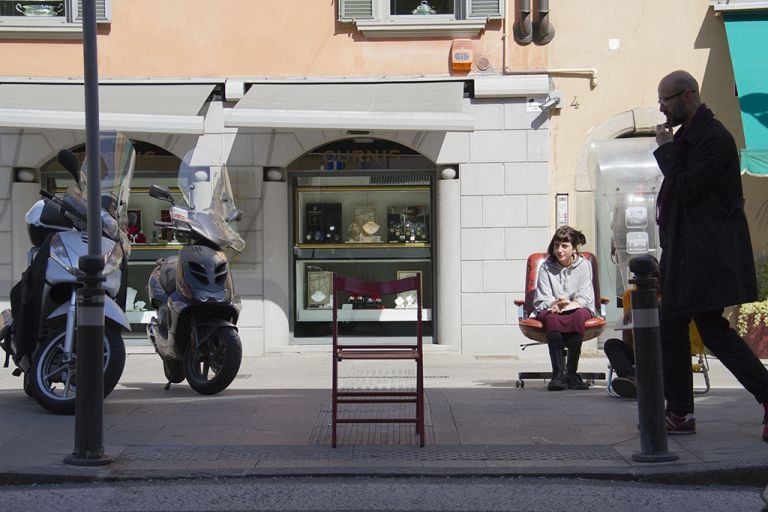 Seduti sulla stessa sedia facciamo sogni diversi, workshop con Stefano Romano, c-o Giacomo, 2017